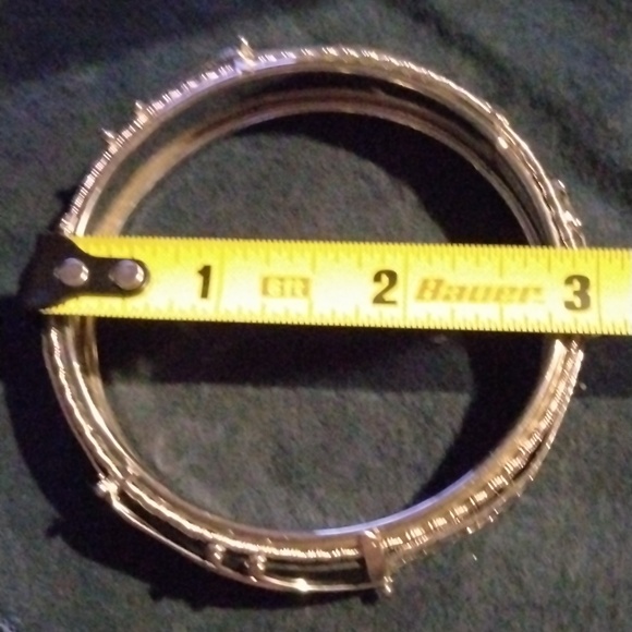 Silver and Black Onyx Bangle Bracelet - Picture 4 of 4